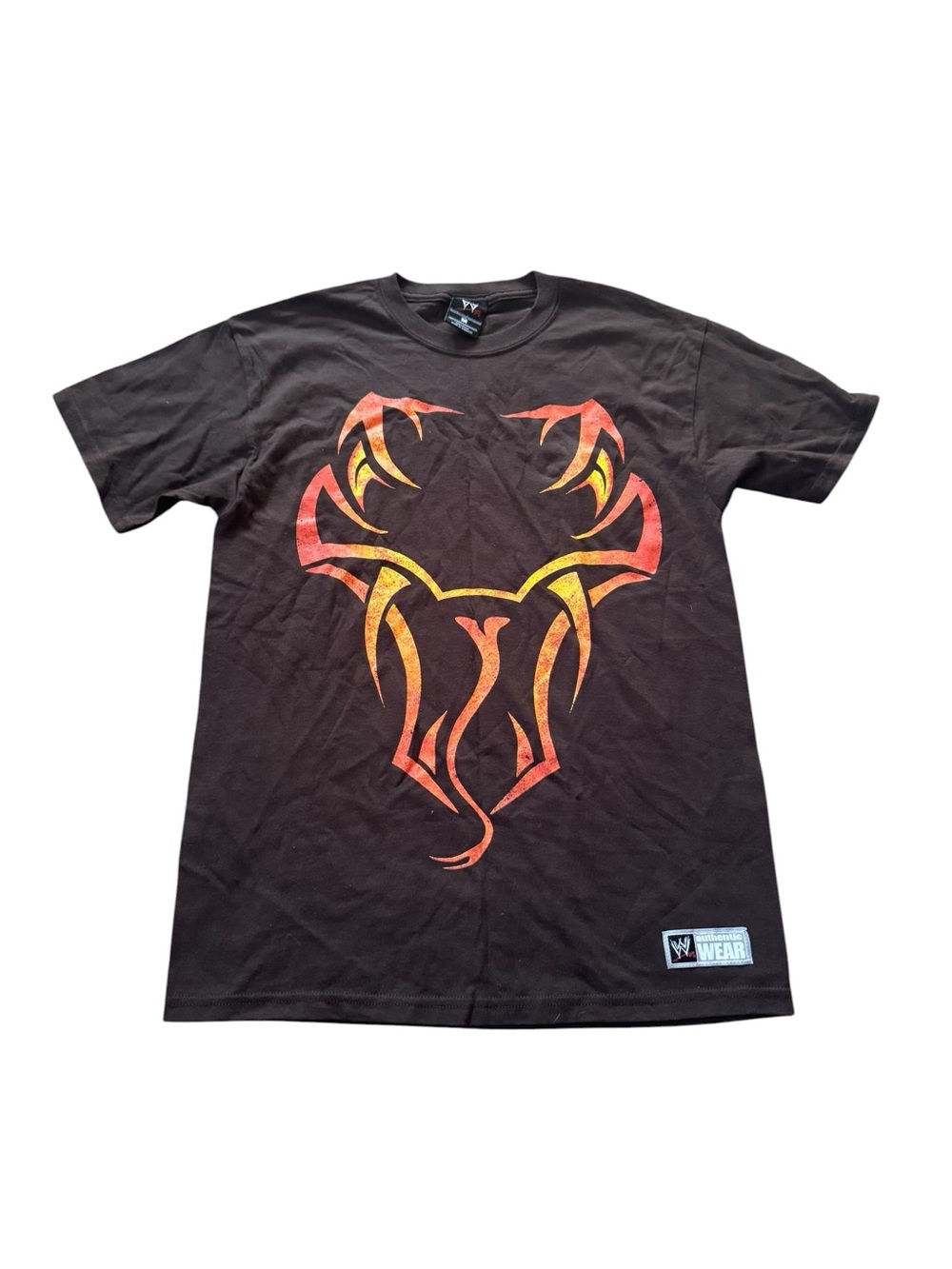 Vintage WWE Randy Orton RKO Viper T Shirt Mens Medium Brown Double Sided Y2K